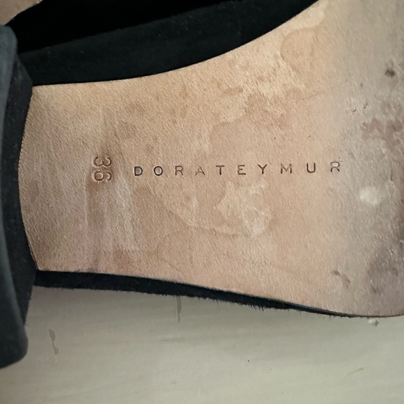 Dorateymur Black Suede Turbojet Loafer Block Heels. - Picture 7 of 12